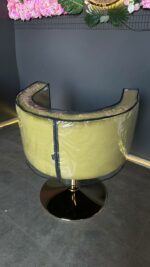 Ochranný potah na kadeřnické křeslo Oval transparentní, černé lemování - Obrázek 3