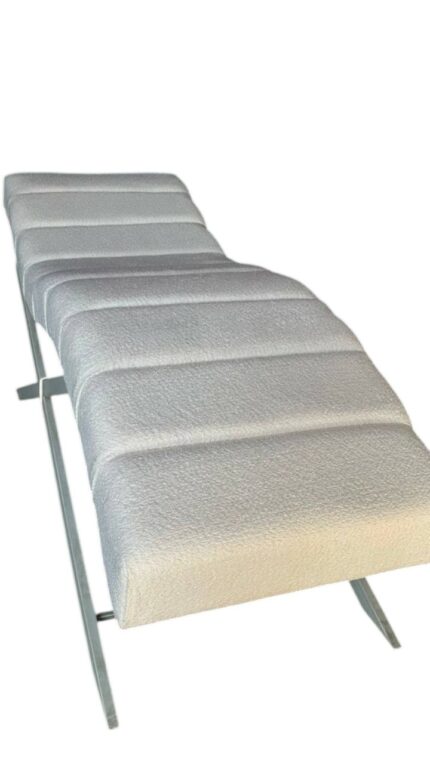 Anatomické lehátko na řasy Loft bílé buklé, bílá konstrukce