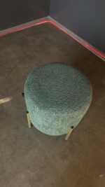 Puf Loft válec zelené buklé, zlatá konstrukce - Obrázek 3