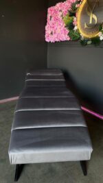 Lehátko Loft s nastavením, grafitový velur, černá konstrukce - Obrázek 4