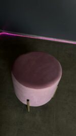 Puf Loft válec, samet, zlaté nohy | Stylový puf do interiéru - Obrázek 4