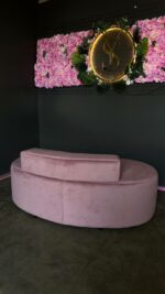 Pohovka Luna 160см  růžový samet | Pohovka do čekárny, salonu i domácnosti - Obrázek 5