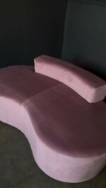 Pohovka Luna 160см  růžový samet | Pohovka do čekárny, salonu i domácnosti - Obrázek 4