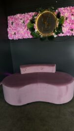 Pohovka Luna 160см  růžový samet | Pohovka do čekárny, salonu i domácnosti - Obrázek 3