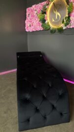 Koupit kosmetické lehátko černý velur | Lehátko na řasy s nastavitelnou opěrkou - Obrázek 3