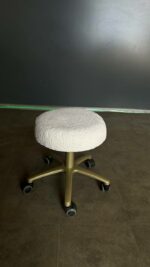 Židle Taburet na kolečkách, zlatá konstrukce | Kosmetická židle pro salon - Obrázek 5