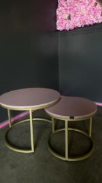 Koupit konferenční stolek Loft set 2 ks zlatý růžový | Stolek do salonu a bytu - Obrázek 6