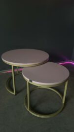 Koupit konferenční stolek Loft set 2 ks zlatý růžový | Stolek do salonu a bytu - Obrázek 2