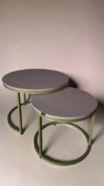 Koupit konferenční stolek Loft set 2 ks zlatý růžový | Stolek do salonu a bytu