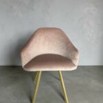 Koupit židle Classic zlaté nohy béžový velur | Čalouněná židle do kuchyně a salonu