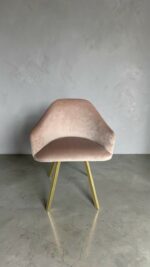 Koupit židle Classic zlaté nohy béžový velur | Čalouněná židle do kuchyně a salonu