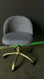 Koupit židle Soft na kolečkách zlatá šedé buklé | Židle do salonu krásy - Obrázek 6