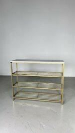 Koupit botník Loft zlatý kov bílý mramor | Police na boty