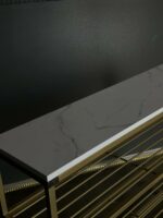 Koupit botník Loft zlatý kov bílý mramor | Police na boty - Obrázek 8