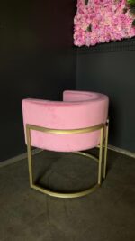 Koupit křeslo Loft oválné zlatá konstrukce růžový velur | Křeslo do salonu - Obrázek 6