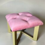 Koupit stojan na kabelku zlatý růžový velur | Stojan do salonu