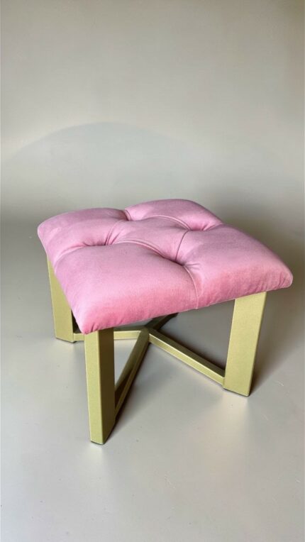 Koupit stojan na kabelku zlatý růžový velur | Stojan do salonu