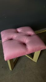 Koupit stojan na kabelku zlatý růžový velur | Stojan do salonu - Obrázek 3