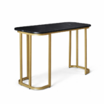 Stůl Elegance – černý mramor, zlatá konstrukce
