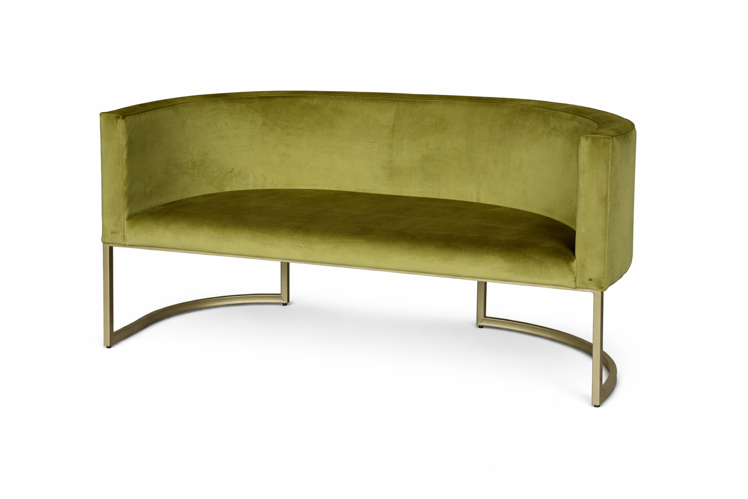 ChatGPT Image 19 мар. 2026 г., 09_22_35 Sofa Loft Oval zelený velur, zlatá konstrukce - Obrázek 1