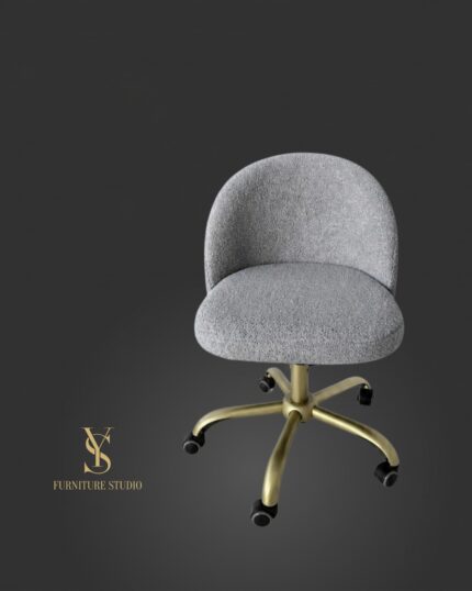 Koupit židle Soft na kolečkách zlatá šedé buklé | Židle do salonu krásy