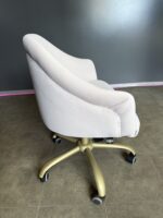 Židle Classic na kolečkách zlatá béžový velur - Obrázek 2