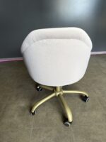 Židle Classic na kolečkách zlatá béžový velur - Obrázek 4