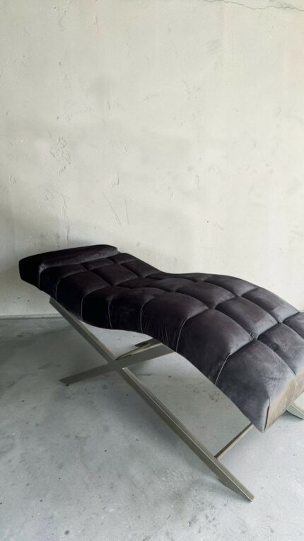 Kosmetické lehátko loft nastavitelné šedé | Lehátko pro lash a permanentní make-up