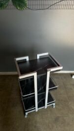 Kosmetický vozík Loft 01 na kolečkách stříbrný | Vozík do salonu - Obrázek 4