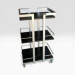 Kosmetický vozík Loft 01 na kolečkách stříbrný | Vozík do salonu