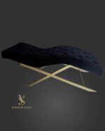 Lehátko Loft pro prodlužování řas s knoflíkovým prošíváním - obraz 2