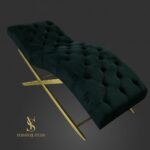 Kosmetické lehátko Loft pro prodlužování řas s capitonné prošitím