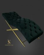 Kosmetické lehátko Loft pro prodlužování řas s capitonné prošitím